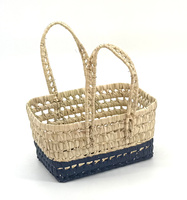 Kosz z liści palmy GINGER OMBRE PETROL