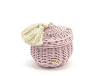 Wiklinowy kosz BUBBLE "S" © BABY PINK