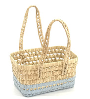 Kosz z liści palmy GINGER OMBRE BABY BLUE