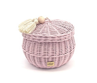 Wiklinowy kosz BUBBLE "M" © BABY PINK